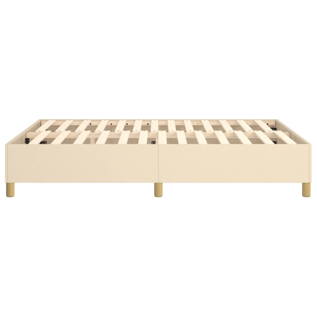 Boxspring sengeramme 140x200 cm stof cremefarvet