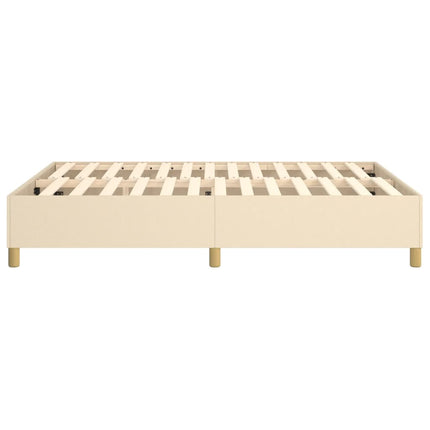 Boxspring sengeramme 140x200 cm stof cremefarvet
