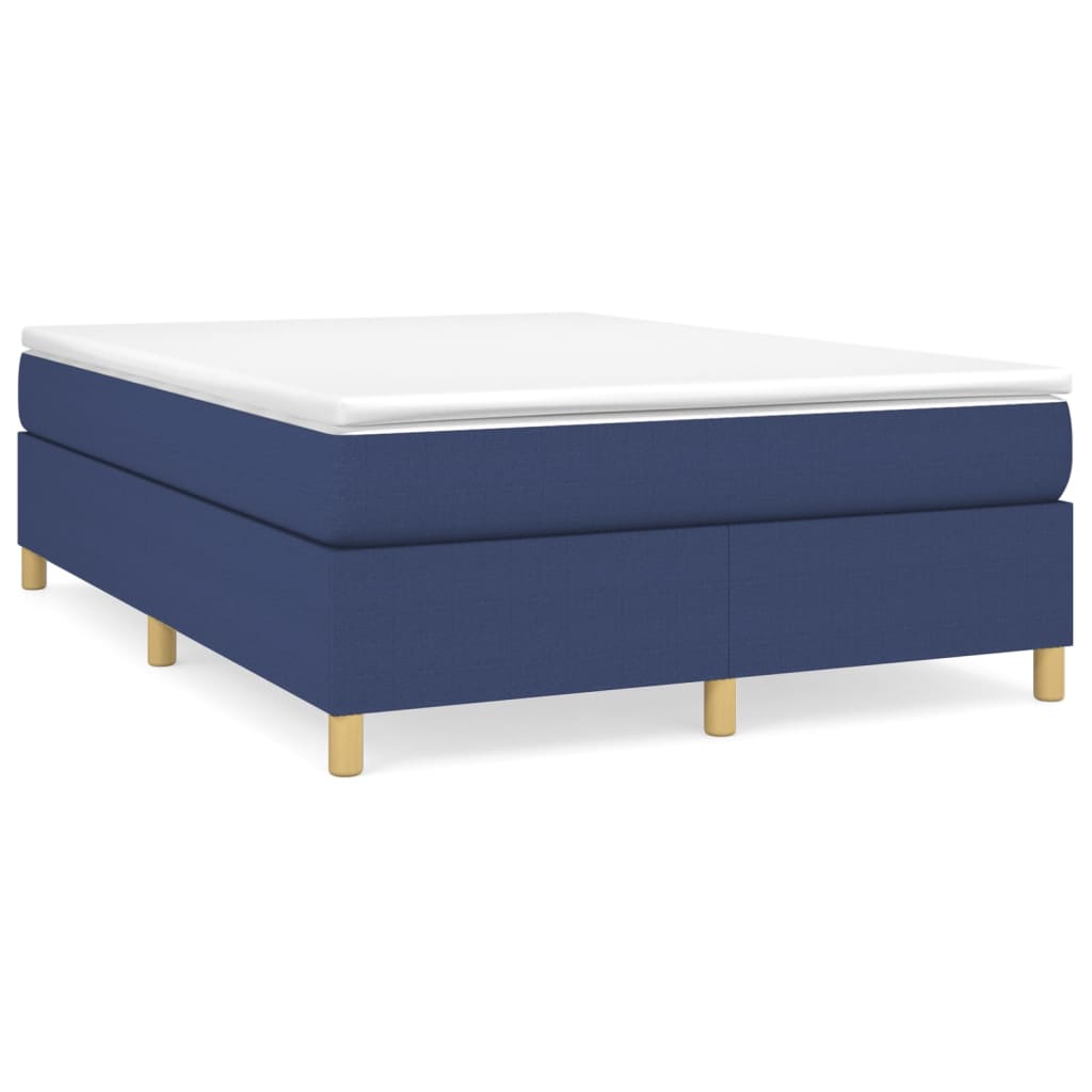 Boxspring sengeramme 140x200 cm stof blå
