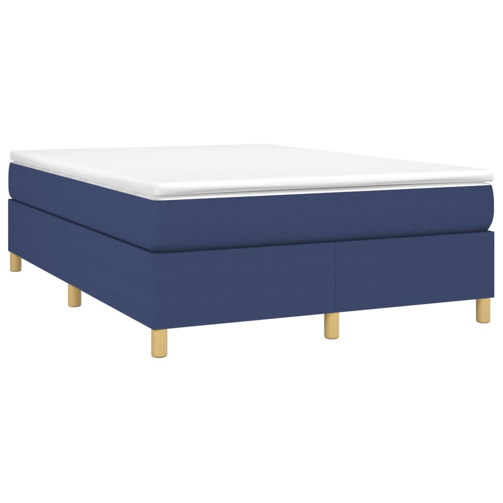 Boxspring sengeramme 140x200 cm stof blå