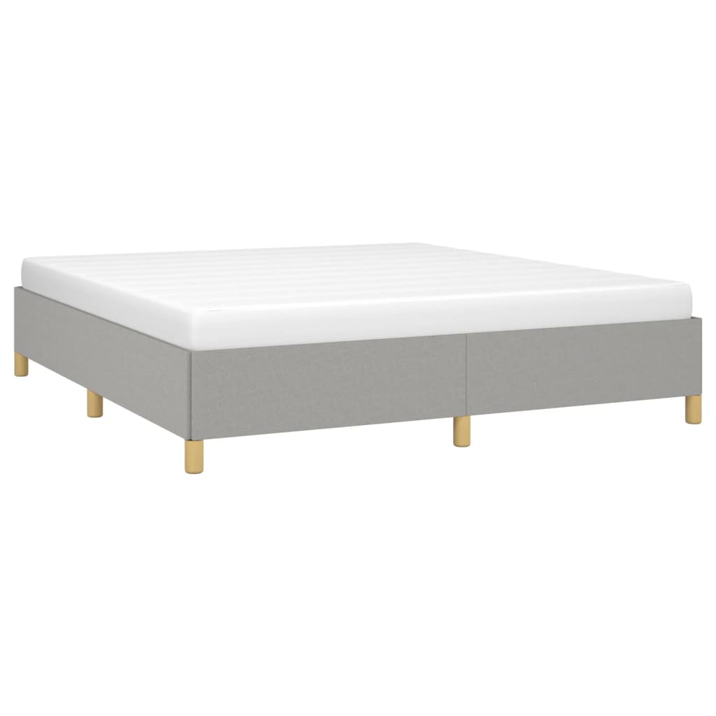 Boxspring sengeramme 160x200 cm stof lysegrå