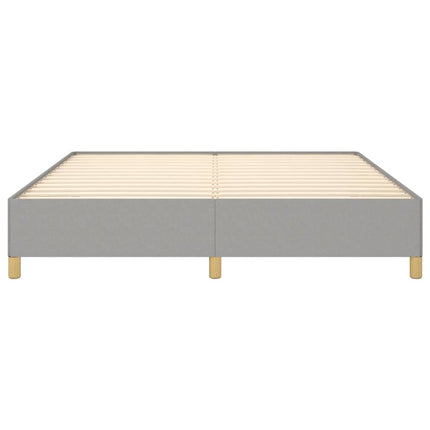 Boxspring sengeramme 160x200 cm stof lysegrå