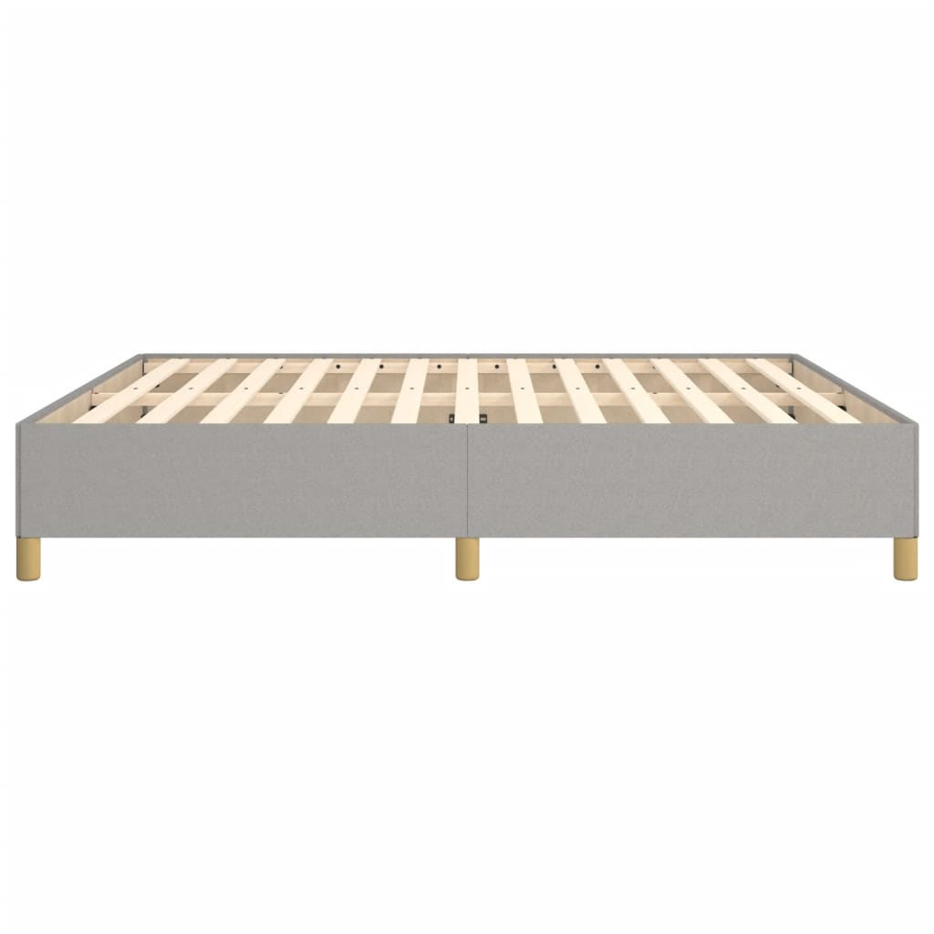 Boxspring sengeramme 160x200 cm stof lysegrå