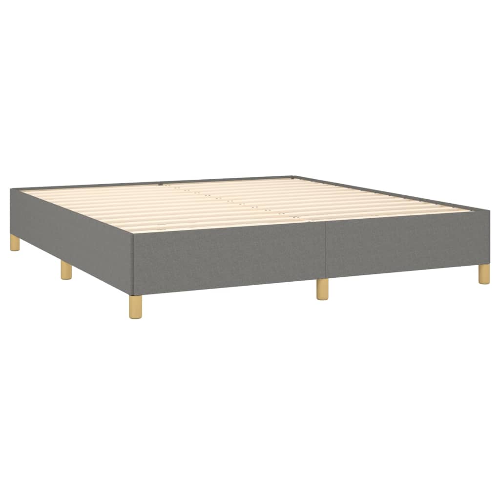 Boxspring sengeramme 160x200 cm stof mørkegrå
