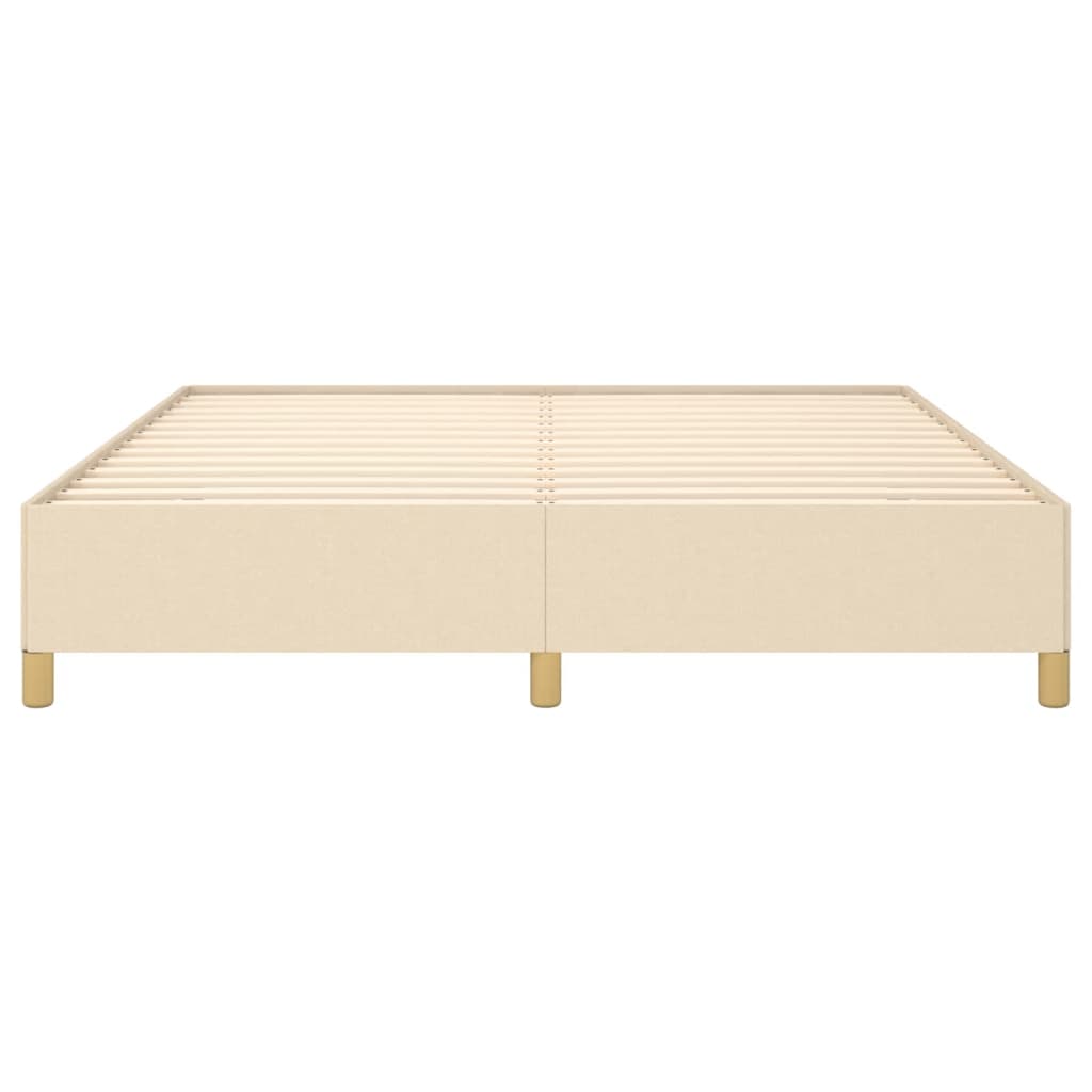 Boxspring sengeramme 160x200 cm stof cremefarvet