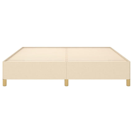 Boxspring sengeramme 160x200 cm stof cremefarvet