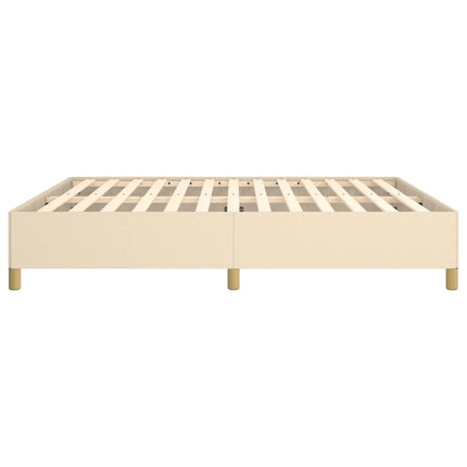 Boxspring sengeramme 160x200 cm stof cremefarvet