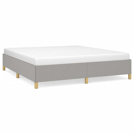 Boxspring sengeramme 180x200 cm stof lysegrå