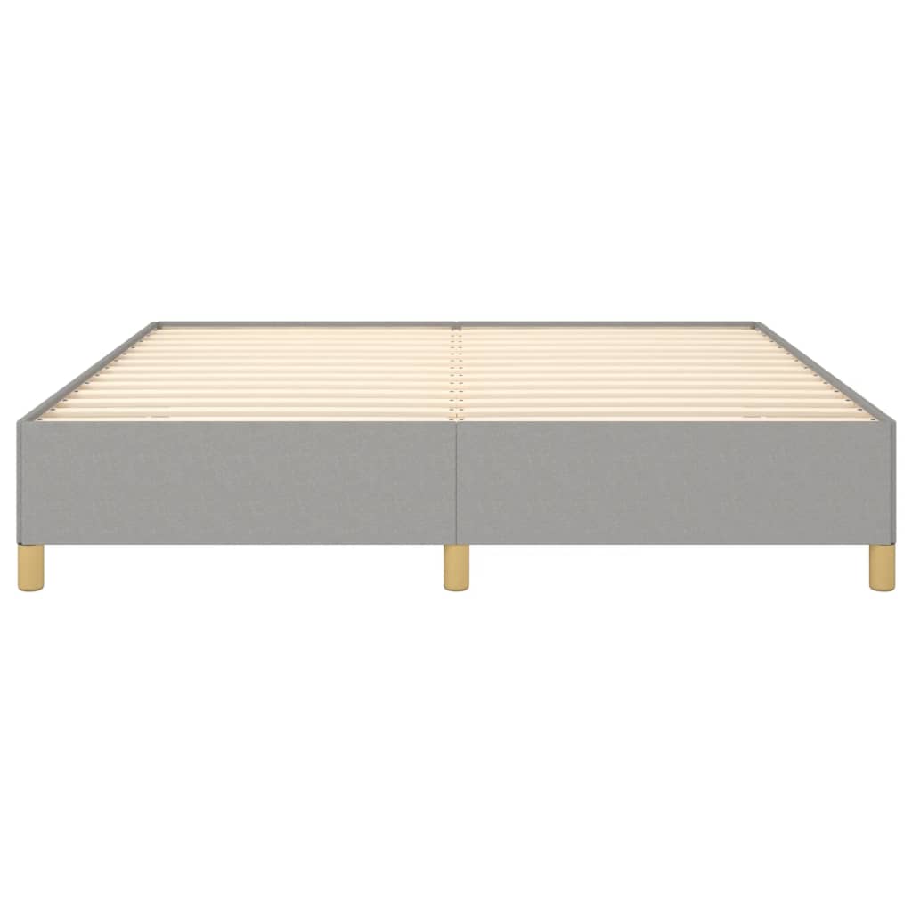 Boxspring sengeramme 180x200 cm stof lysegrå