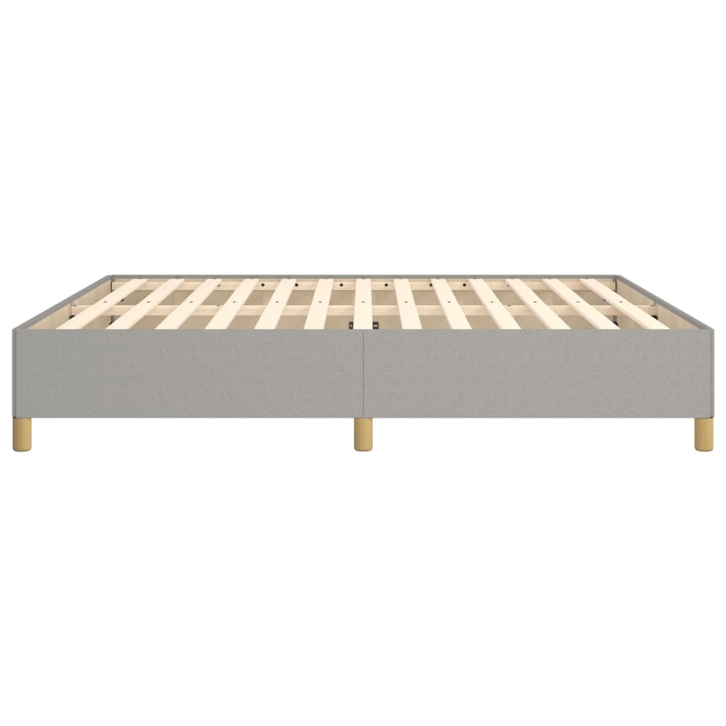 Boxspring sengeramme 180x200 cm stof lysegrå