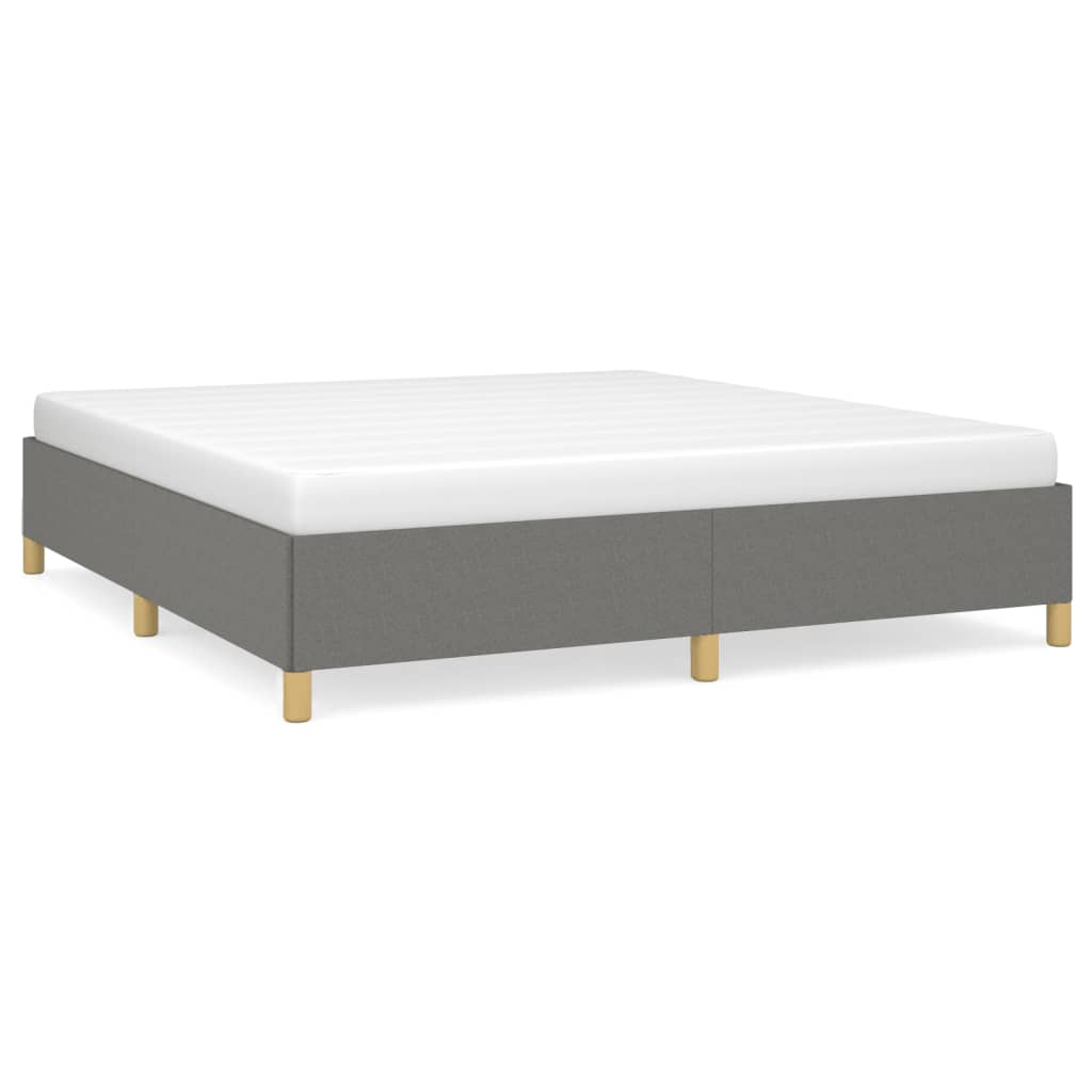 Boxspring sengeramme 180x200 cm stof mørkegrå