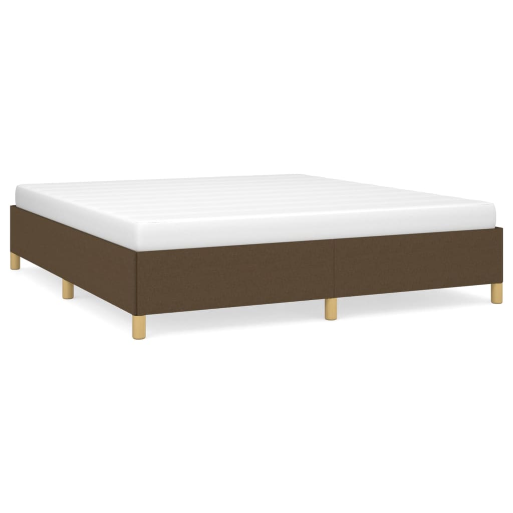 Boxspring sengeramme 180x200 cm stof mørkebrun