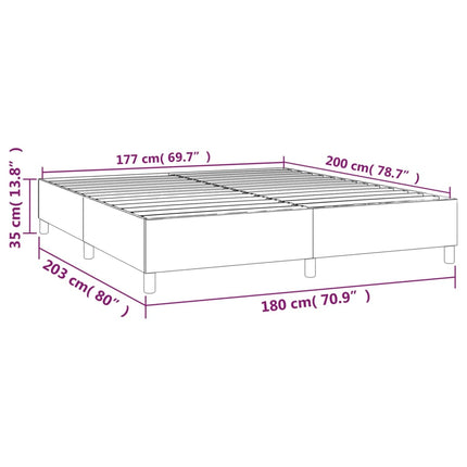 Boxspring sengeramme 180x200 cm stof mørkebrun