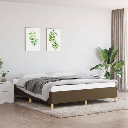 Boxspring sengeramme 180x200 cm stof mørkebrun