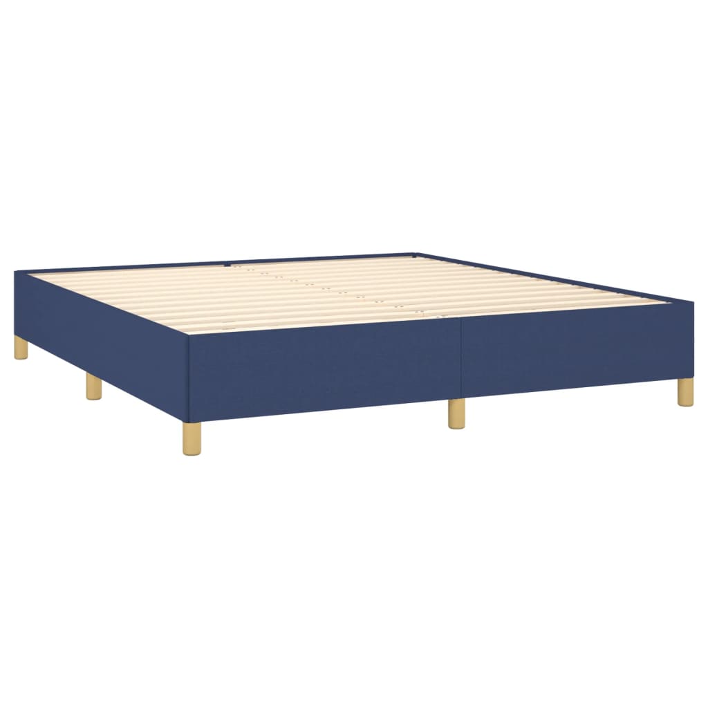 Boxspring sengeramme 180x200 cm stof blå