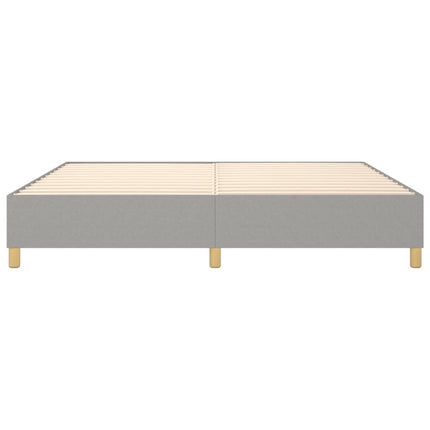 Boxspring sengeramme 200x200 cm stof lysegrå