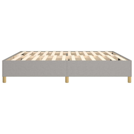Boxspring sengeramme 200x200 cm stof lysegrå