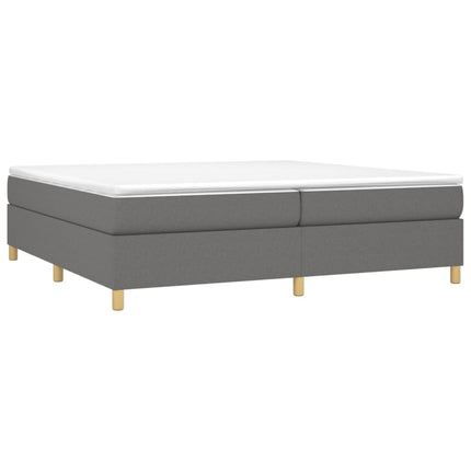 Boxspring sengeramme 200x200 cm stof mørkegrå
