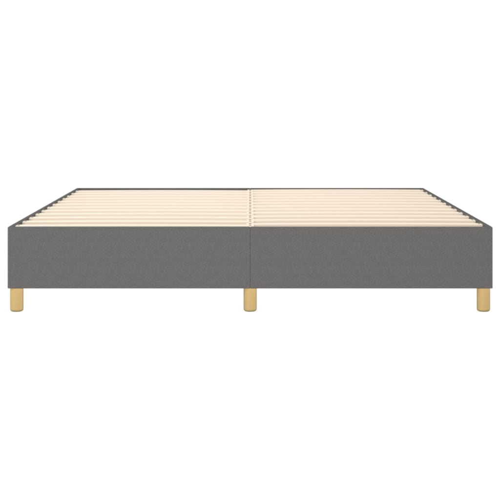 Boxspring sengeramme 200x200 cm stof mørkegrå