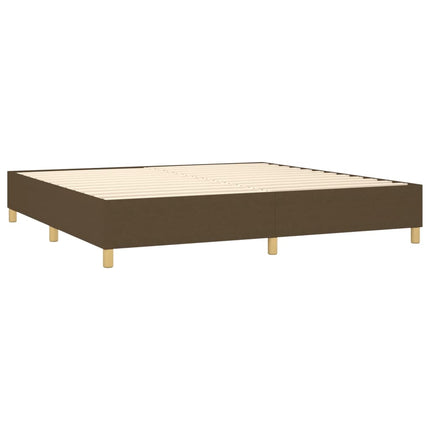 Boxspring sengeramme 200x200 cm stof mørkebrun