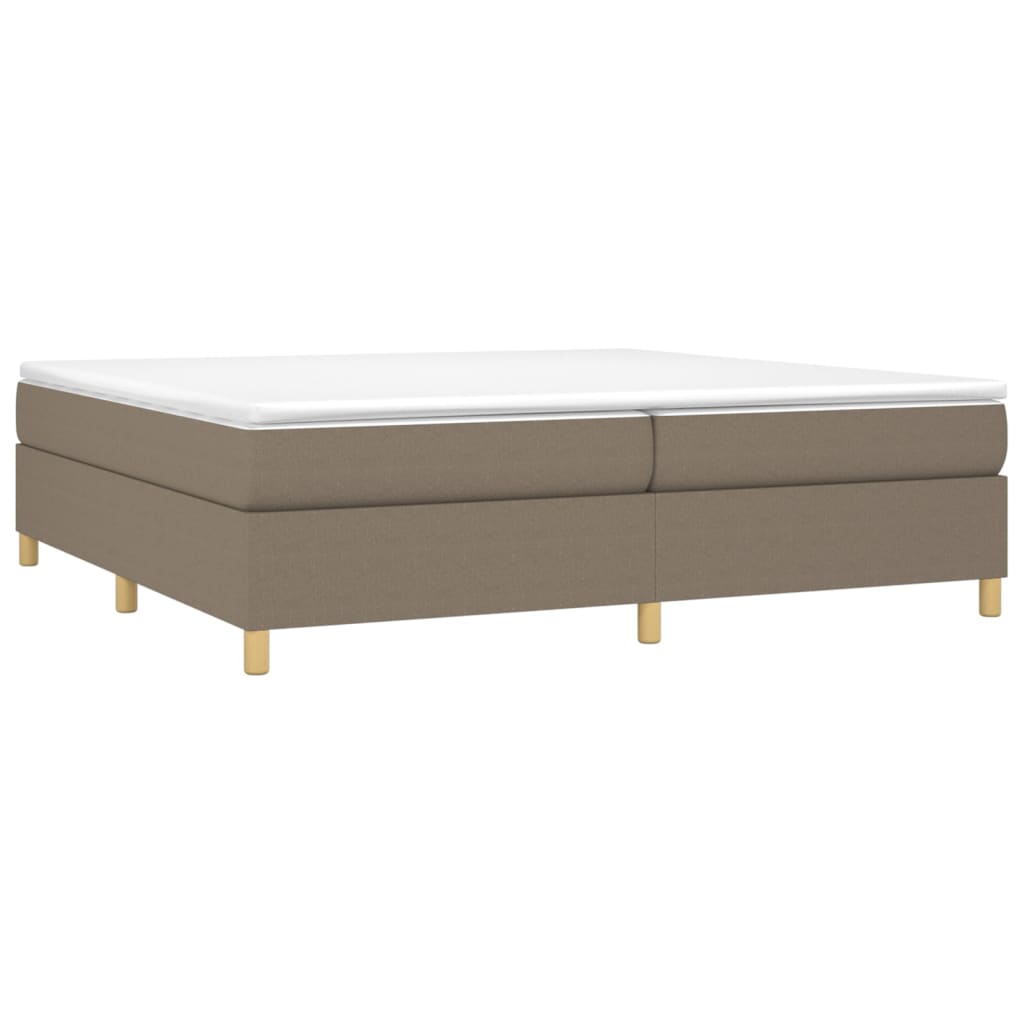 Boxspring sengeramme 200x200 cm stof gråbrun