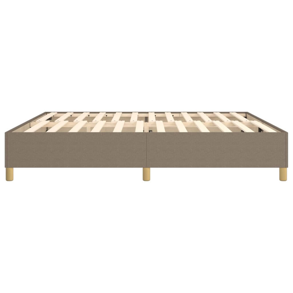 Boxspring sengeramme 200x200 cm stof gråbrun