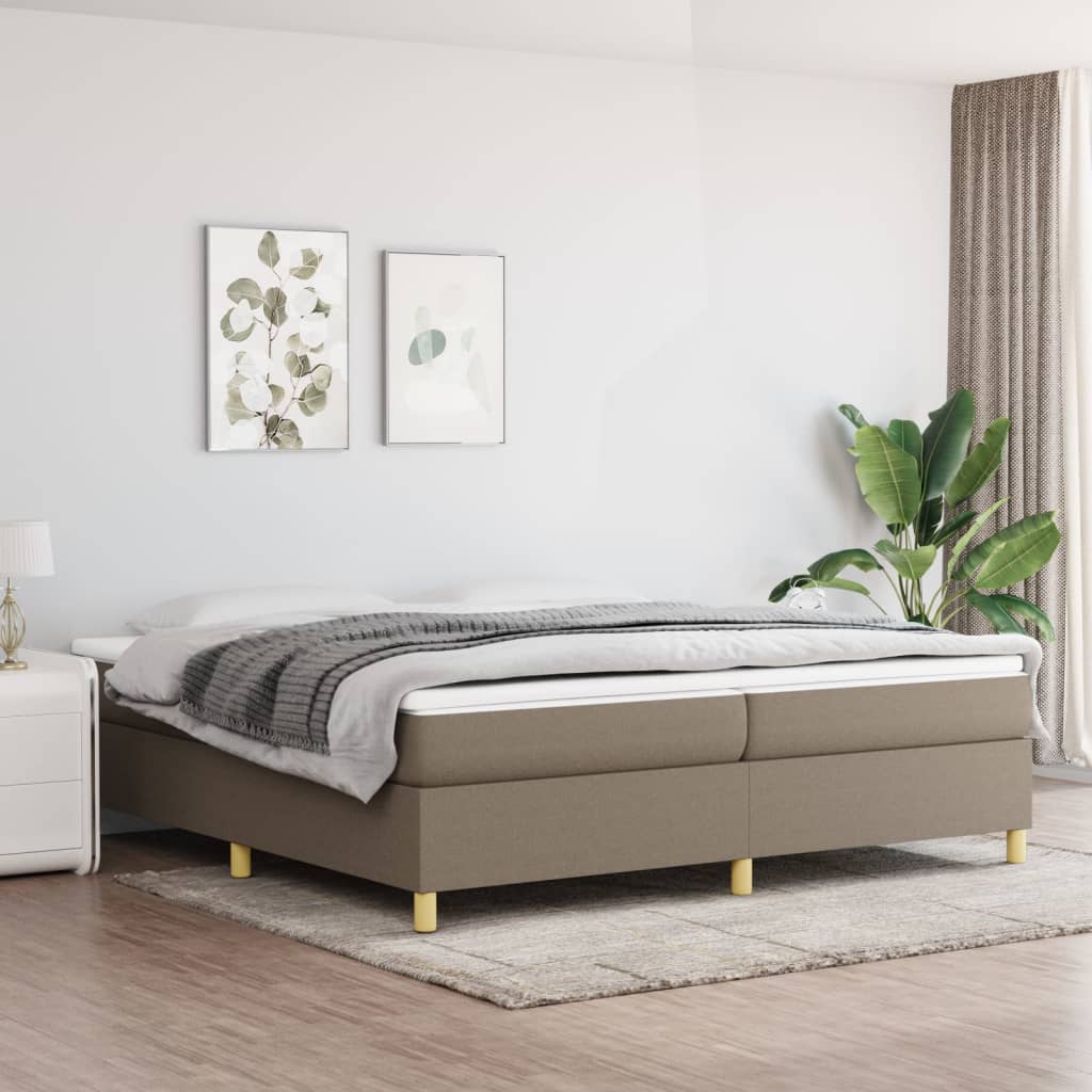 Sengeramme Uden Madras Stof Gråbrun - 35 cm / 200 x 200 cm