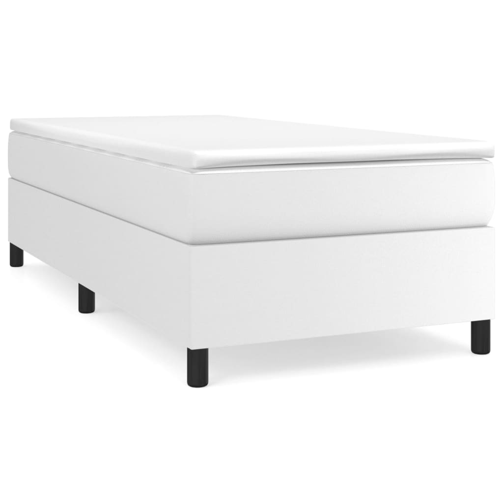 Boxspring sengeramme 80x200 cm kunstlæder hvid