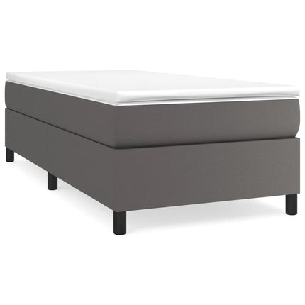 Boxspring sengeramme 80x200 cm kunstlæder grå