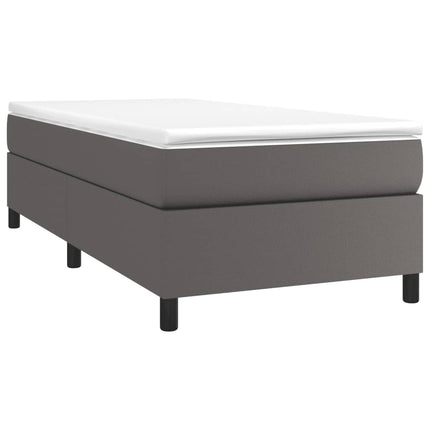 Boxspring sengeramme 80x200 cm kunstlæder grå