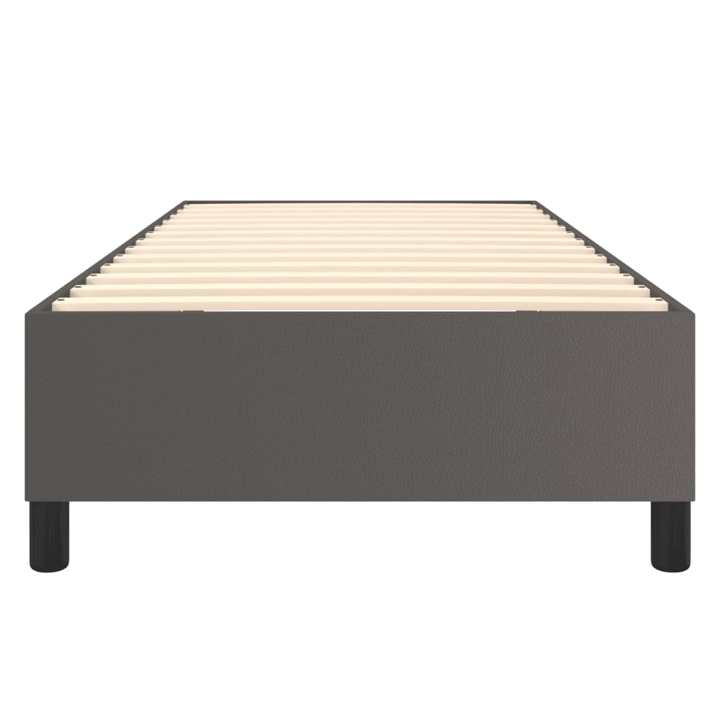 Boxspring sengeramme 80x200 cm kunstlæder grå