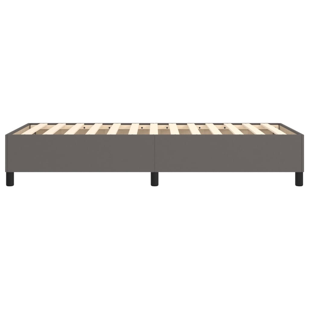 Boxspring sengeramme 80x200 cm kunstlæder grå
