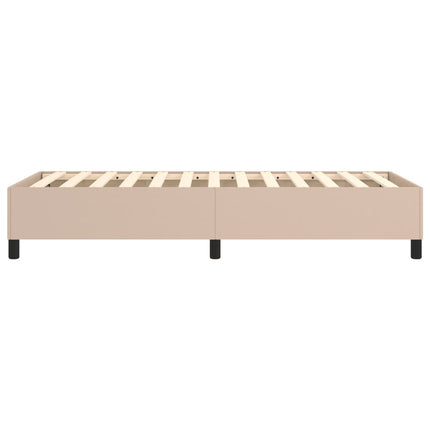 Boxspring sengeramme 80x200 cm kunstlæder cappuccinofarvet