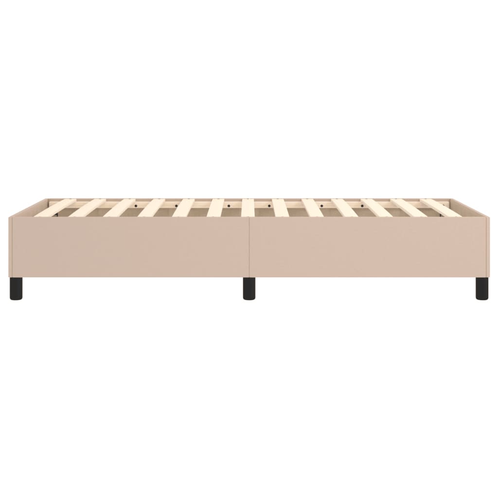 Boxspring sengeramme 80x200 cm kunstlæder cappuccinofarvet