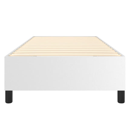 Boxspring sengeramme 90x190 cm kunstlæder hvid