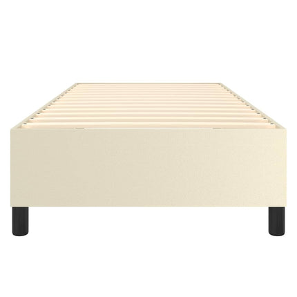 Boxspring sengeramme 90x190 cm kunstlæder brun