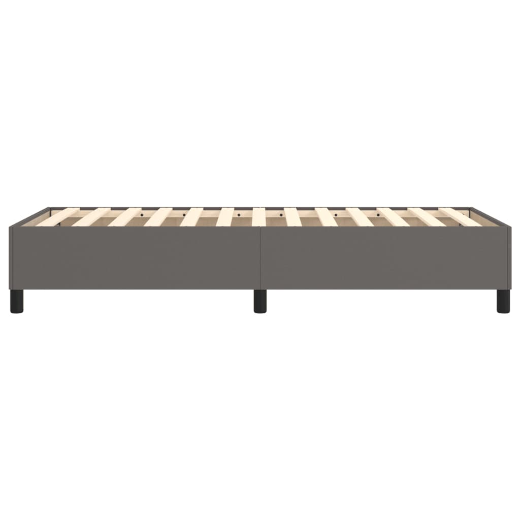 Boxspring sengeramme 90x190 cm kunstlæder grå
