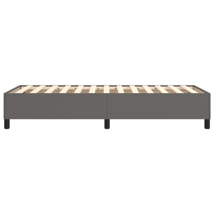 Boxspring sengeramme 90x190 cm kunstlæder grå