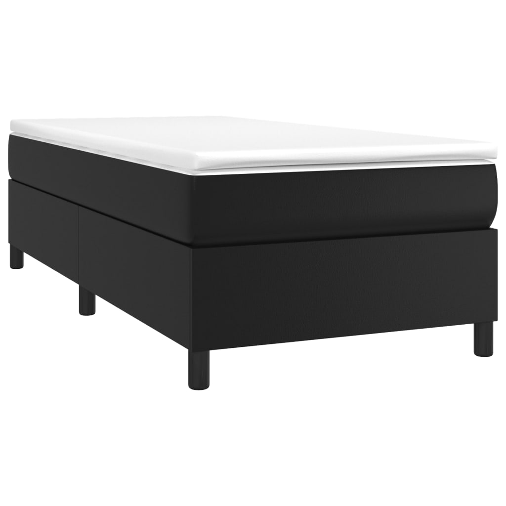 Boxspring sengeramme 90x200 cm kunstlæder sort