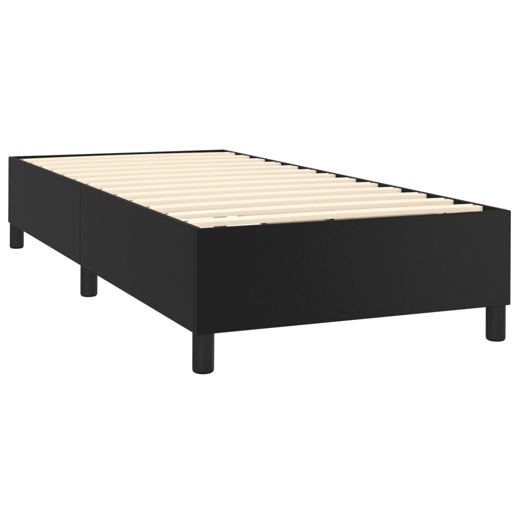 Boxspring sengeramme 90x200 cm kunstlæder sort