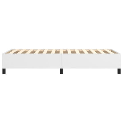 Boxspring sengeramme 90x200 cm kunstlæder hvid