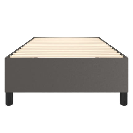 Boxspring sengeramme 90x200 cm kunstlæder grå