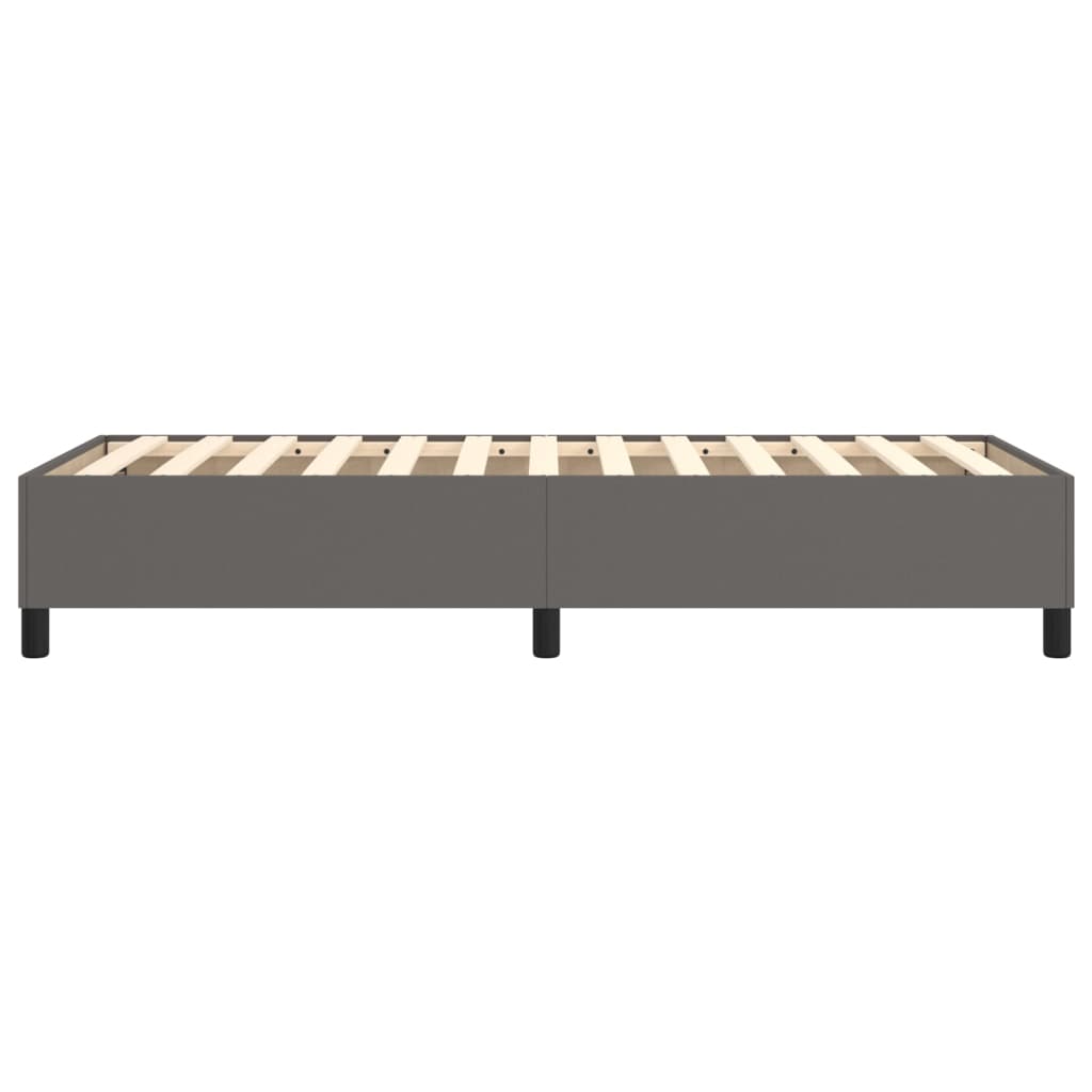 Boxspring sengeramme 90x200 cm kunstlæder grå