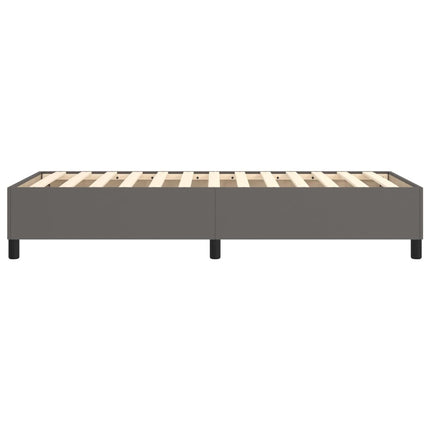 Boxspring sengeramme 90x200 cm kunstlæder grå