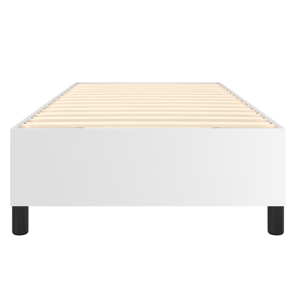 Boxspring sengeramme 100x200 cm kunstlæder hvid