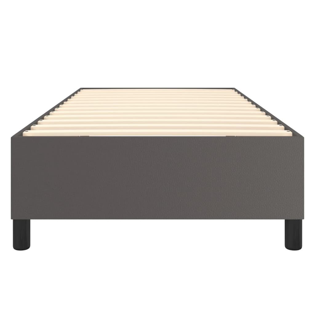 Boxspring sengeramme 100x200 cm kunstlæder grå