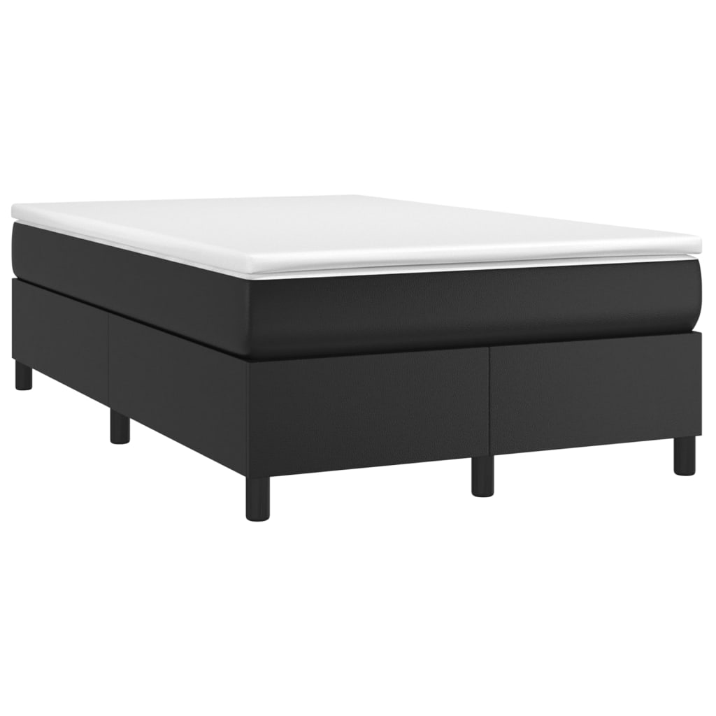 Boxspring sengeramme 120x200 cm kunstlæder sort