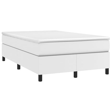 Boxspring sengeramme 120x200 cm kunstlæder hvid