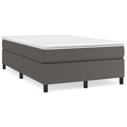 Boxspring sengeramme 120x200 cm kunstlæder grå