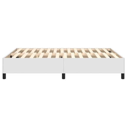 Boxspring sengeramme 140x200 cm kunstlæder hvid